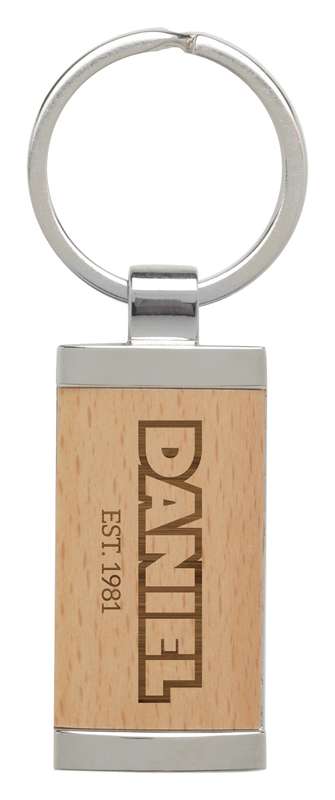 Timber Keychain with Metal