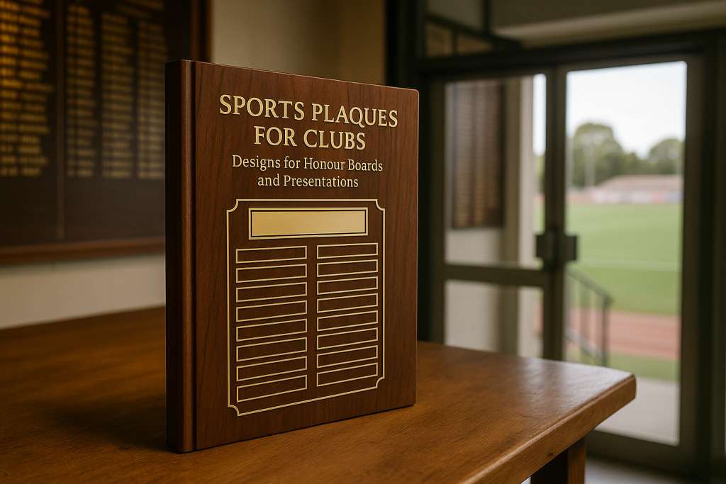 Sports Plaques for Clubs: Designs for Honour Boards and Presentations