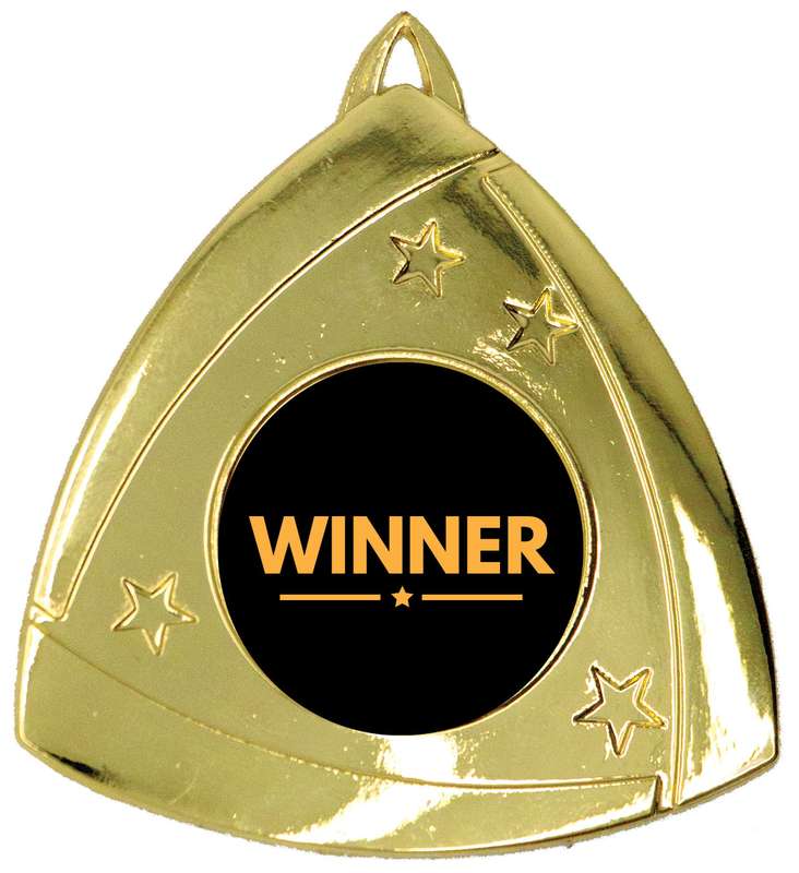 Triangle 25mm Ctre Shiny Gold