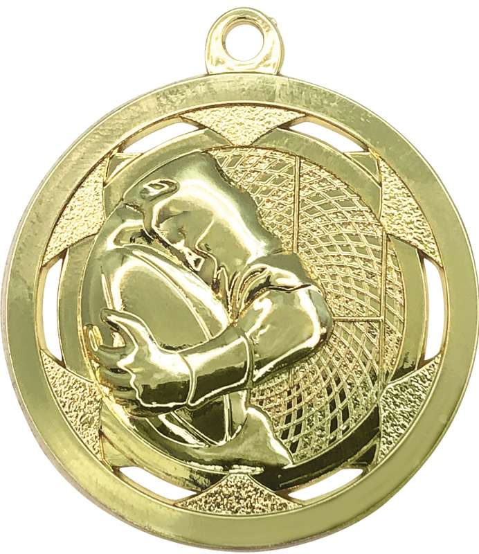 Rugby Sculptured Shiny Gold