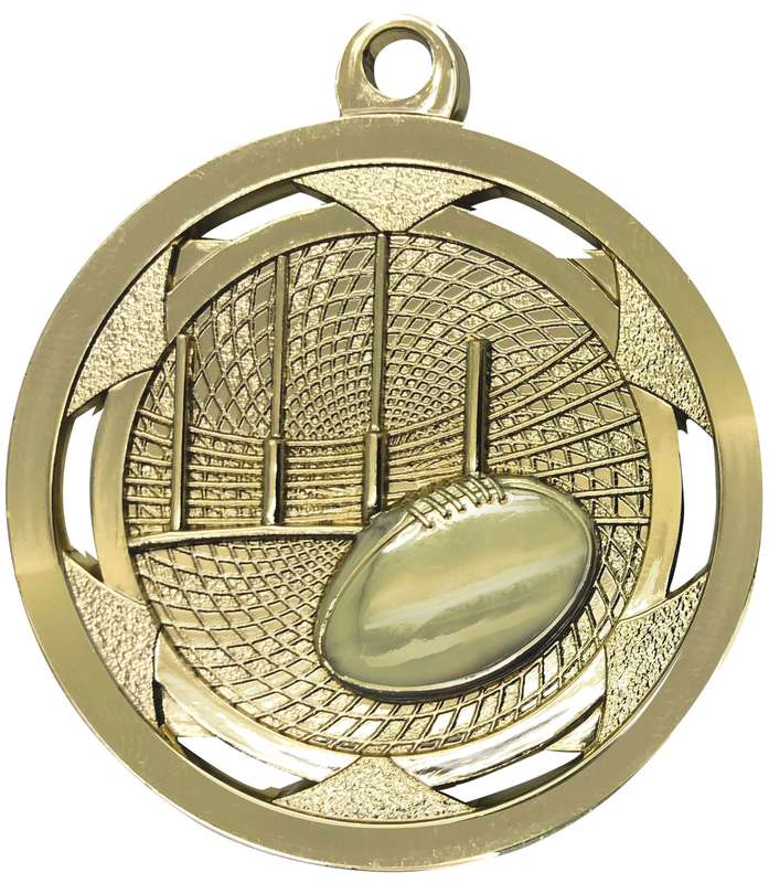 Aussie Rules Sculptured Shiny Gold