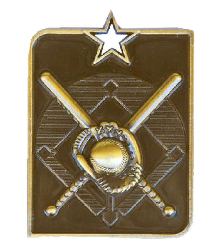 Rectangle Baseball Gold