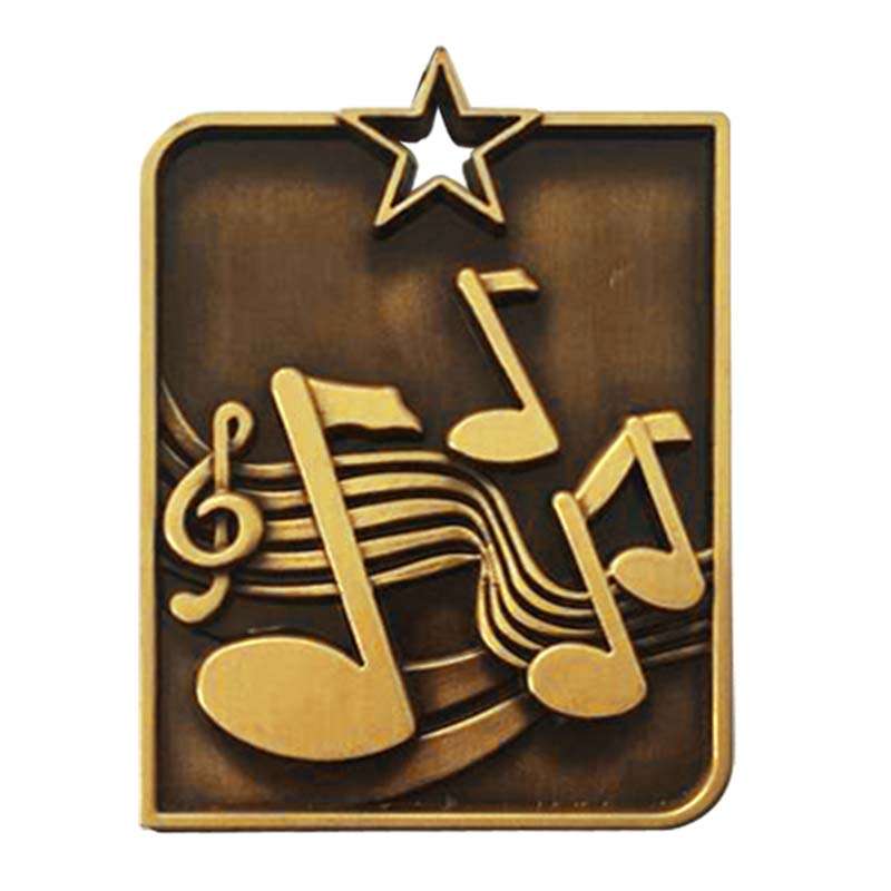 Rectangle Music Bronze